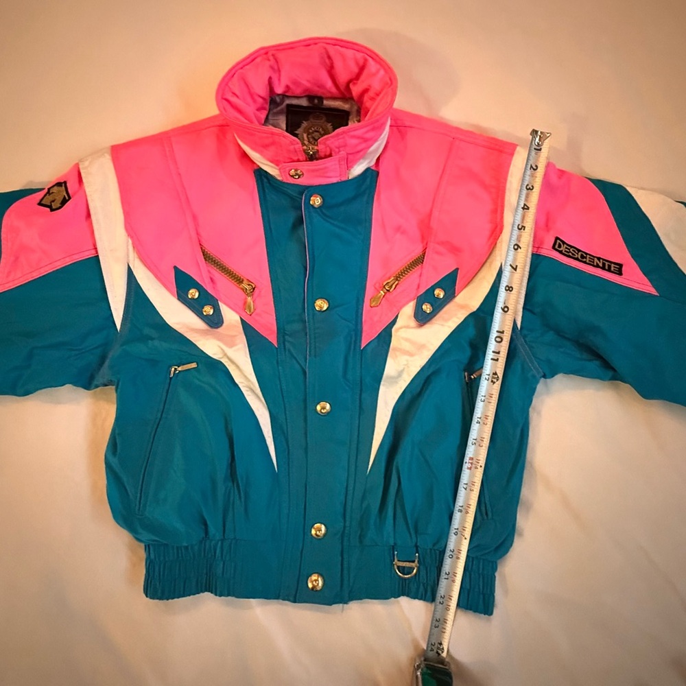 Descente Pink & Turquoise Ski Jacket - Picture 13 of 15